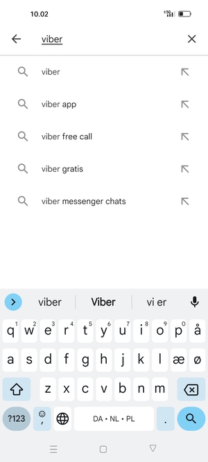 Indtast navnet på appen og vælg Søg
