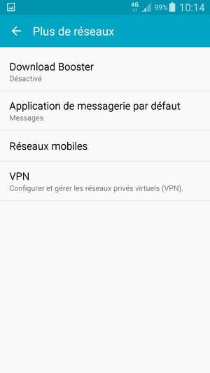 Sélectionnez Réseaux mobiles