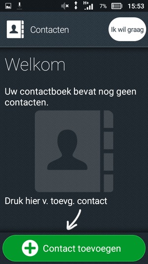 Selecteer Ik wil graag