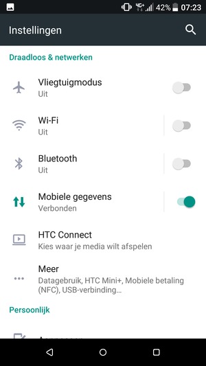 Selecteer Mobiele gegevens