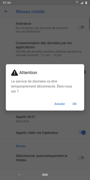 Sélectionnez OK
