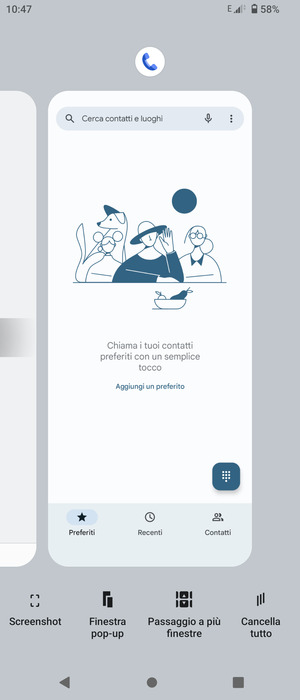 Scorri verso l'alto le app per chiuderle