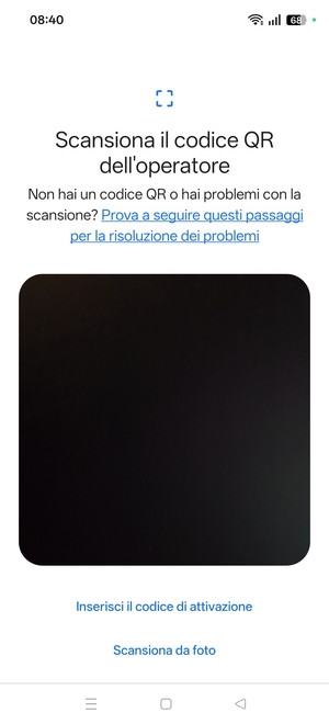 Scansiona il codice QR