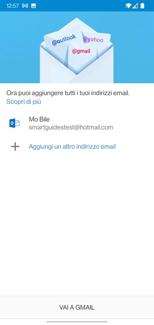 Seleziona VAI A GMAIL