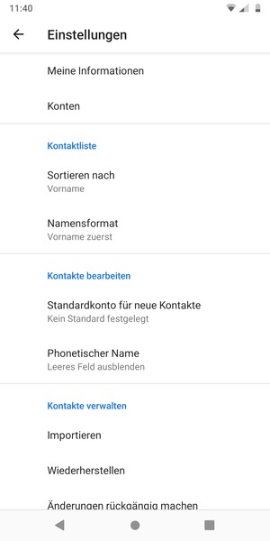 Scrollen Sie und wählen Sie Importieren