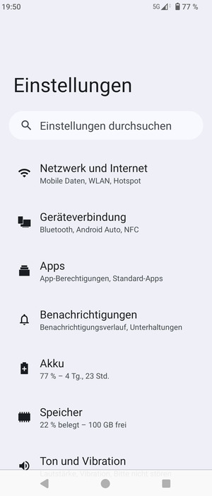 Wählen Sie Netzwerk und Internet