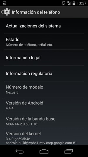 Seleccione Actualizaciones del sistema