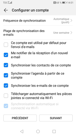 Sélectionnez SUIVANT