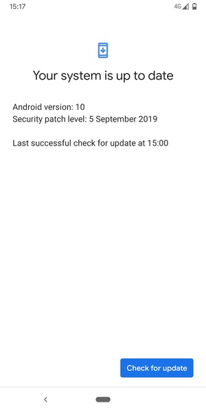Select Check for update
