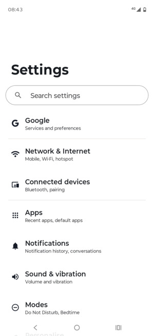 Select Network & Internet