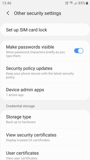 Select Set up SIM card lock
