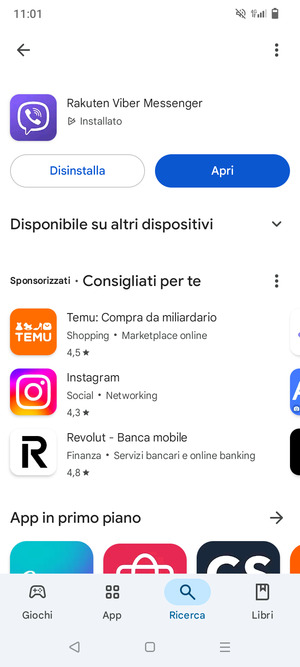 Seleziona Apri