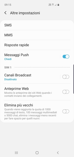 Seleziona SMS