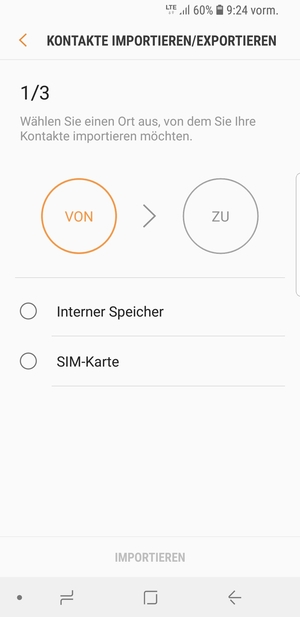 Wählen Sie SIM-Karte