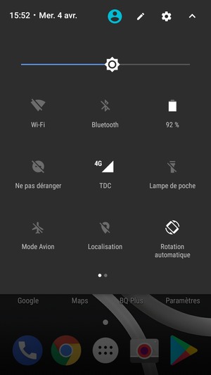 Sélectionnez le bouton Paramètres