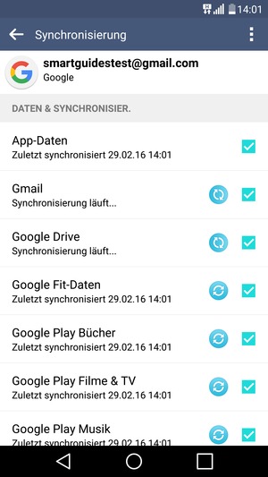 Ihre Daten werden synchronisiert