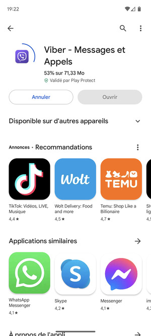 Veuillez attendre la fin de la procédure d'installation