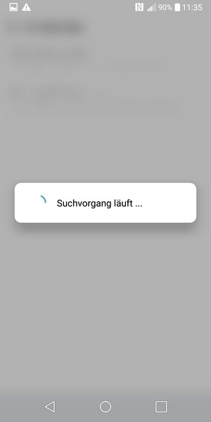 Warten Sie, bis die Suche abgeschlossen ist