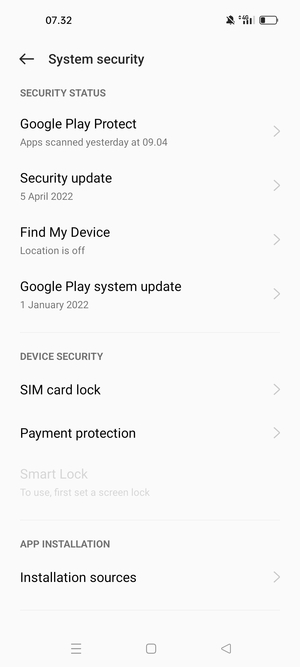 Select SIM card lock