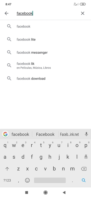 Introduzca el nombre de la aplicación y seleccione Buscar