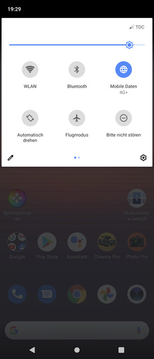 Stellen Sie die Helligkeit auf das erforderliche Niveau
