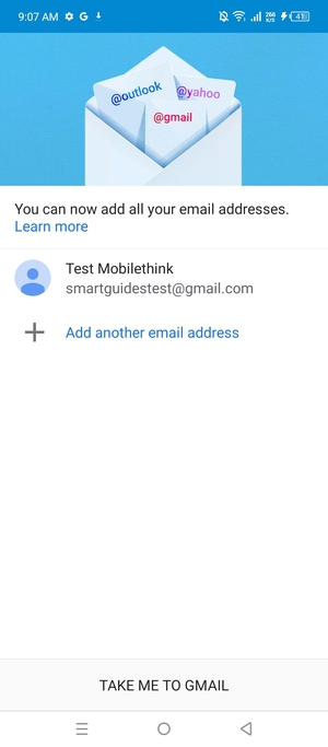 Select TAKE ME TO GMAIL