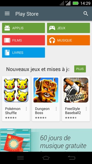 Sélectionnez le bouton de Recherche