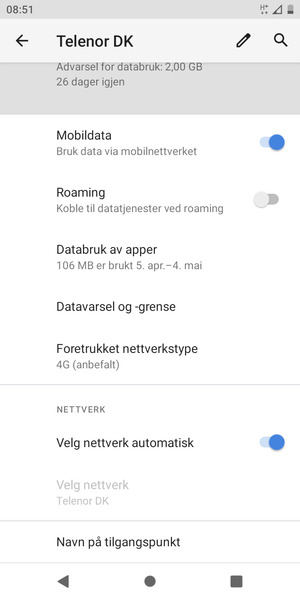 Bla til og velg Navn på tilgangspunkt