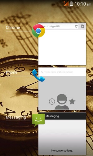 Swipe apps to the right to close them
