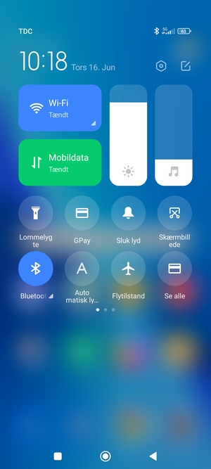 Slå Wi-Fi og Bluetooth fra