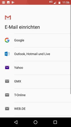 Wählen Sie Outlook, Hotmail und Live