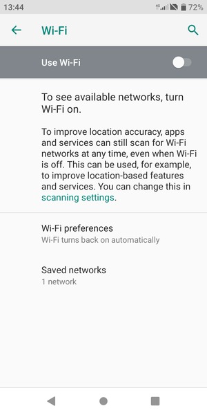 Turn Wi-Fi on