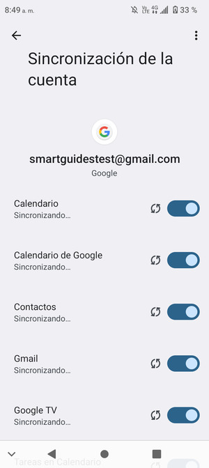 Su información será sincronizada
