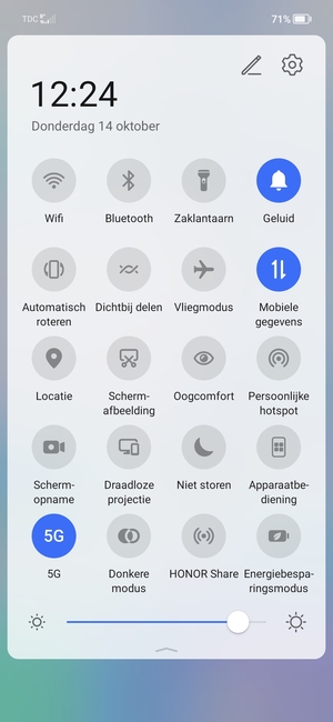 Pas helderheid aan op het vereiste niveau