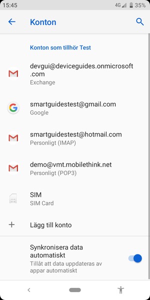 Tryck på ditt Google-konto