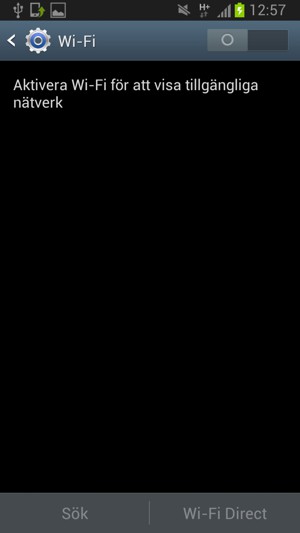 Aktivera Wi-Fi