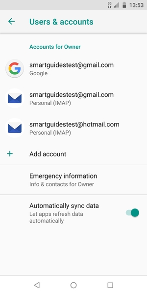 Select your Google account