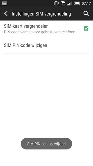 Uw SIM PIN-code is gewijzigd