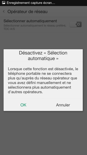 Sélectionnez OK
