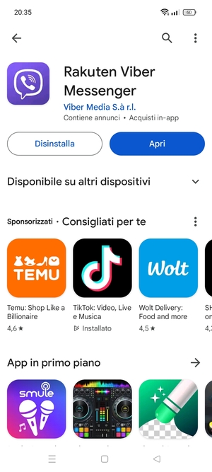 Seleziona Apri