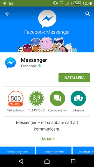 Välj INSTALLERA