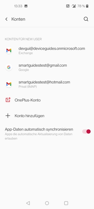 Wählen Sie Ihr Google Konto