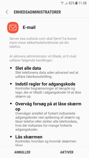 Vælg AKTIVER