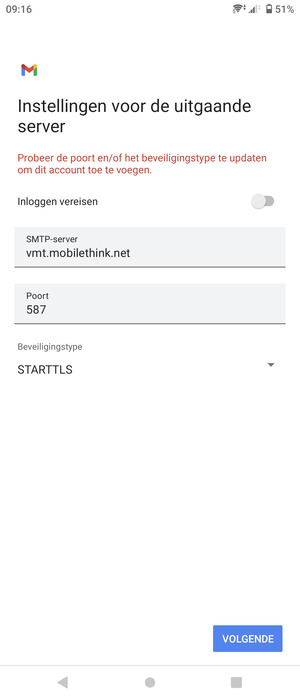 Selecteer Beveiligingstype