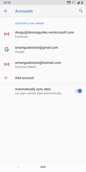 Select your Google account