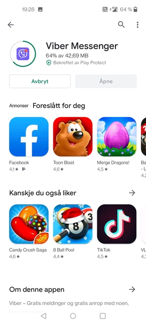 Vent til installasjonen er ferdig
