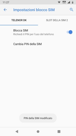 Il tuo PIN della SIM è stato modificato