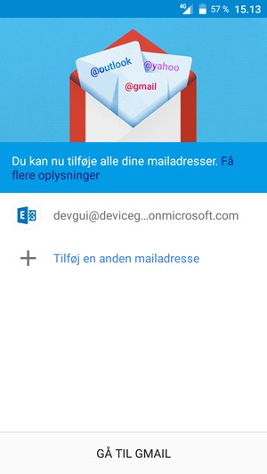 Vælg GÅ TIL GMAIL