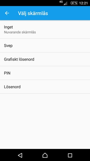 Välj Grafiskt lösenord