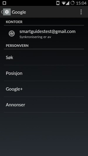 Velg kontoen din